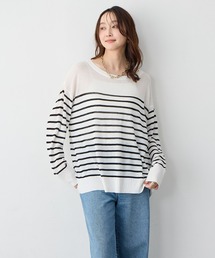 anyfee（エニフィー）の「【anyfee/プラスサイズ】シアーニットプルオーバー（新色追加）《接触冷感》（Tシャツ/カットソー）」