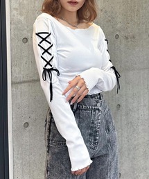 ショルダーリボントップス