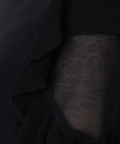 NATURAL BEAUTY BASIC（ナチュラルビューティーベーシック）の「◇アゼフリルショルダーニット（ニット/セーター・レディース・ブラック/オフホワイト/ブルー/ピンク・FREE）」の12枚目の写真