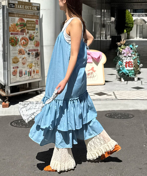 CIAOPANIC（チャオパニック）の「チェックギャザーキャミワンピース