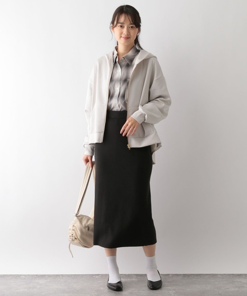 GLOBAL WORK Smile Seed Store（グローバルワーク スマイルシードストア）の「お手入れラクラクＩラインスカート/116054（スカート・レディース・グレー系その他/ブラック/ブラウン系その他・SMALL/X-LARGE/MEDIUM/LARGE）」の5枚目の写真