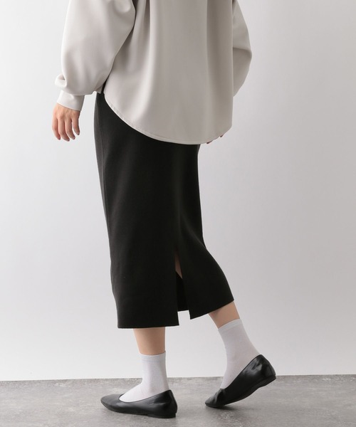 GLOBAL WORK Smile Seed Store（グローバルワーク スマイルシードストア）の「お手入れラクラクＩラインスカート/116054（スカート・レディース・グレー系その他/ブラック/ブラウン系その他・SMALL/X-LARGE/MEDIUM/LARGE）」の7枚目の写真