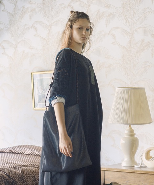 bedsidedrama（ベットサイドドラマ）の「Trance Tote Bag（トートバッグ・レディース・ブラック/ブルーグリーン/ホワイト・1）」の3枚目の写真