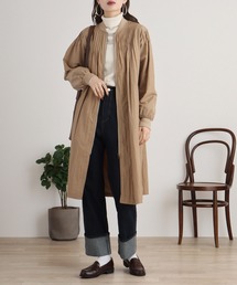 A.N.L（エーエヌエル　レーベル）の「A.N.L タック使いワッシャーミリタリーロングコート（ミリタリージャケット）」