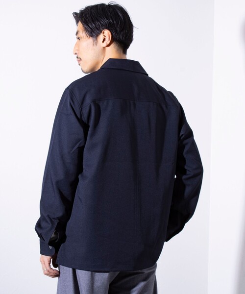 GLOSTER(グロスター)の「【GLOSTER/グロスター】classy ジップアップ シャツブルゾン(シャツ/ブラウス・メンズ・グレイッシュベージュ/ネイビー/インディゴブルー・S/M/L)」の6枚目の写真