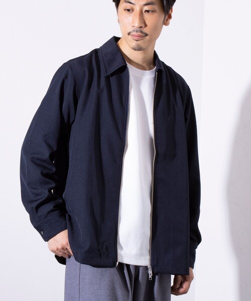 GLOSTER(グロスター)の「【GLOSTER/グロスター】classy ジップアップ シャツブルゾン(シャツ/ブラウス・メンズ・グレイッシュベージュ/ネイビー/インディゴブルー・S/M/L)」の8枚目の写真