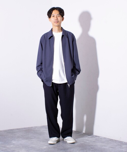 GLOSTER(グロスター)の「【GLOSTER/グロスター】classy ジップアップ シャツブルゾン(シャツ/ブラウス・メンズ・グレイッシュベージュ/ネイビー/インディゴブルー・S/M/L)」の14枚目の写真