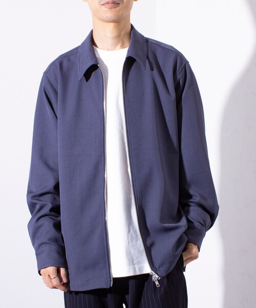 GLOSTER(グロスター)の「【GLOSTER/グロスター】classy ジップアップ シャツブルゾン(シャツ/ブラウス・メンズ・グレイッシュベージュ/ネイビー/インディゴブルー・S/M/L)」の15枚目の写真