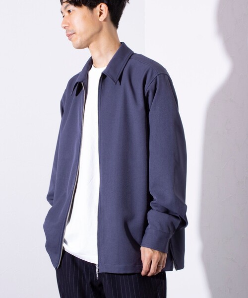 GLOSTER(グロスター)の「【GLOSTER/グロスター】classy ジップアップ シャツブルゾン(シャツ/ブラウス・メンズ・グレイッシュベージュ/ネイビー/インディゴブルー・S/M/L)」の16枚目の写真