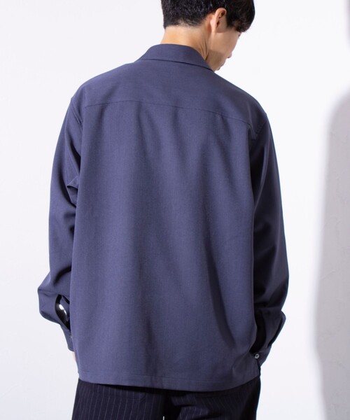 GLOSTER(グロスター)の「【GLOSTER/グロスター】classy ジップアップ シャツブルゾン(シャツ/ブラウス・メンズ・グレイッシュベージュ/ネイビー/インディゴブルー・S/M/L)」の17枚目の写真