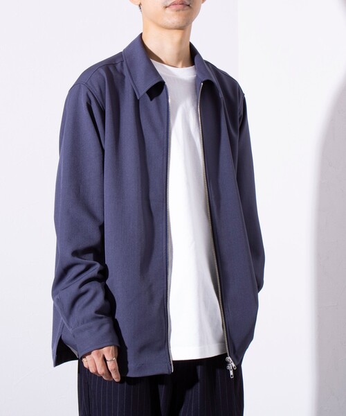 GLOSTER(グロスター)の「【GLOSTER/グロスター】classy ジップアップ シャツブルゾン(シャツ/ブラウス・メンズ・グレイッシュベージュ/ネイビー/インディゴブルー・S/M/L)」の18枚目の写真
