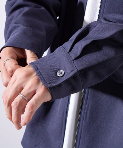 GLOSTER(グロスター)の「【GLOSTER/グロスター】classy ジップアップ シャツブルゾン(シャツ/ブラウス・メンズ・グレイッシュベージュ/ネイビー/インディゴブルー・S/M/L)」の19枚目の写真