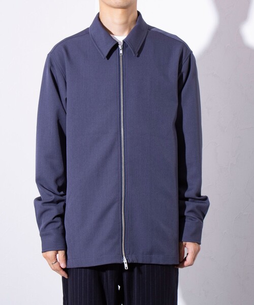 GLOSTER(グロスター)の「【GLOSTER/グロスター】classy ジップアップ シャツブルゾン(シャツ/ブラウス・メンズ・グレイッシュベージュ/ネイビー/インディゴブルー・S/M/L)」の22枚目の写真
