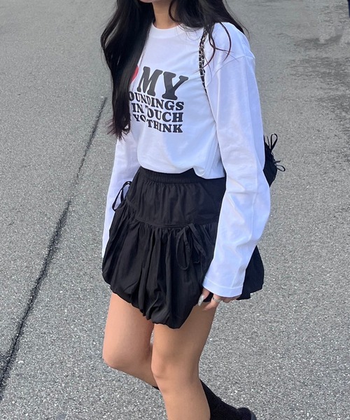 merrylatte(メリーラテ)の「ラブロゴロンT/長袖Tシャツ(Tシャツ/カットソー・レディース・ホワイト・MEDIUM)」の5枚目の写真