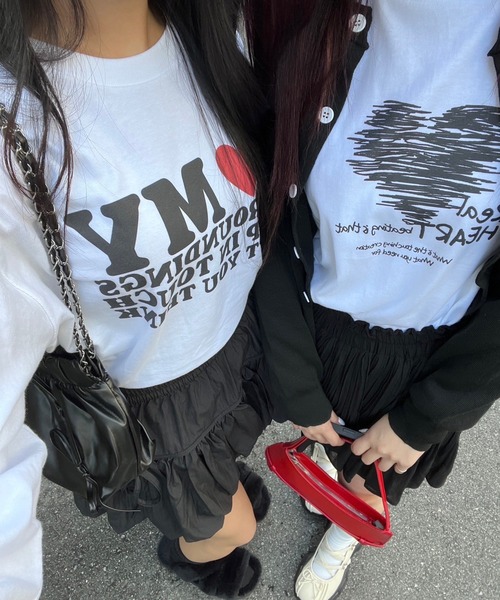 merrylatte(メリーラテ)の「ラブロゴロンT/長袖Tシャツ(Tシャツ/カットソー・レディース・ホワイト・MEDIUM)」の4枚目の写真