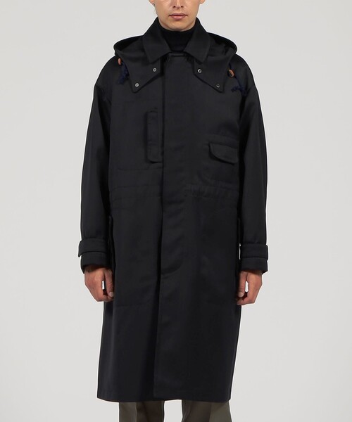 トゥモローランド　ウールコート ウールコットン ステンカラーコート（ステンカラーコート