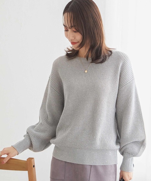 ikka(イッカ)の「ラメスパンコールニットプルオーバー(ニット/セーター・レディース・ブラウン/グレー/ネイビー・M/L/S)」の12枚目の写真