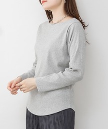 SVEC（シュベック）の「LARU / リブ ボートネック カットソー / 長袖（Tシャツ/カットソー）」