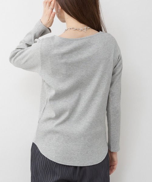 リブ ボートネック カットソー / 長袖（Tシャツ/カットソー）｜LARU