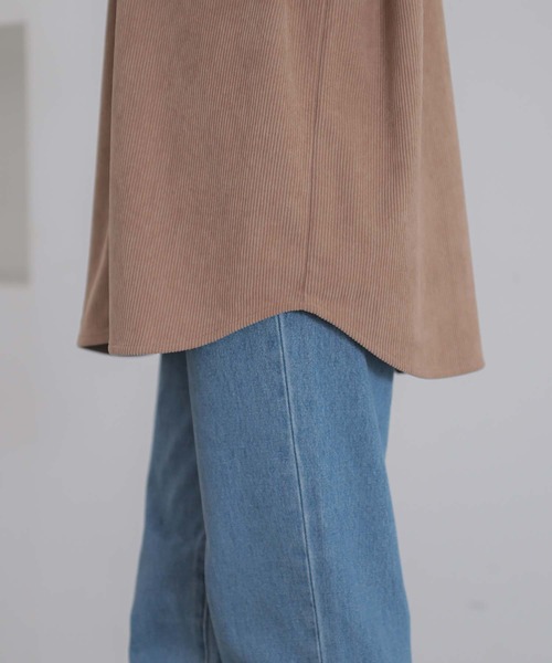 n'OrLABEL(ノアールレーベル)の「コーデュロイトラックシャツ(シャツ/ブラウス・レディース・チャコール/ベージュ・1/2)」の17枚目の写真
