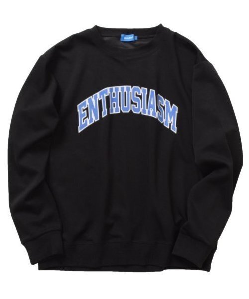 GLAZOS（グラソス）の「【大人向けサイズあり】【あったか保温/速乾】ダンボールニット・カレッジロゴトレーナー（スウェット・キッズ・ブラック/グレー・L/M/S/LL）」の12枚目の写真