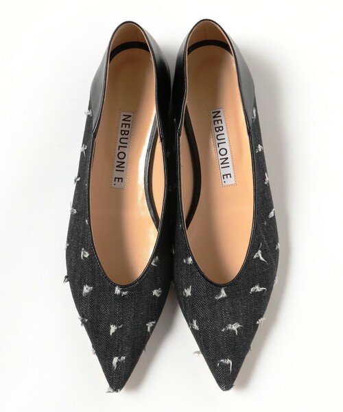 Demi-Luxe BEAMS（デミルクス ビームス）の「NEBULONI E. / デニム ジャカード フラットシューズ（その他シューズ・レディース・グレー・36/37.5）」の6枚目の写真