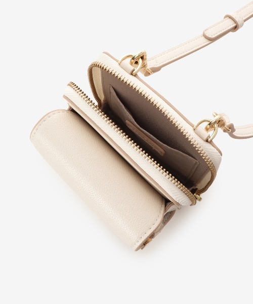 SAMANTHAVEGA（サマンサベガ）の「サイドダイヤカットスマホショルダー（ショルダーバッグ・レディース・グレイッシュベージュ/オフホワイト/ブラック・FREE）」の9枚目の写真