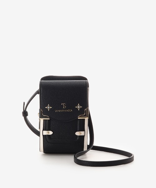 SAMANTHAVEGA（サマンサベガ）の「サイドダイヤカットスマホショルダー（ショルダーバッグ・レディース・グレイッシュベージュ/オフホワイト/ブラック・FREE）」の11枚目の写真