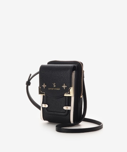 SAMANTHAVEGA（サマンサベガ）の「サイドダイヤカットスマホショルダー（ショルダーバッグ・レディース・グレイッシュベージュ/オフホワイト/ブラック・FREE）」の12枚目の写真