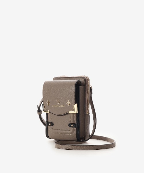 SAMANTHAVEGA（サマンサベガ）の「サイドダイヤカットスマホショルダー（ショルダーバッグ・レディース・グレイッシュベージュ/オフホワイト/ブラック・FREE）」の19枚目の写真