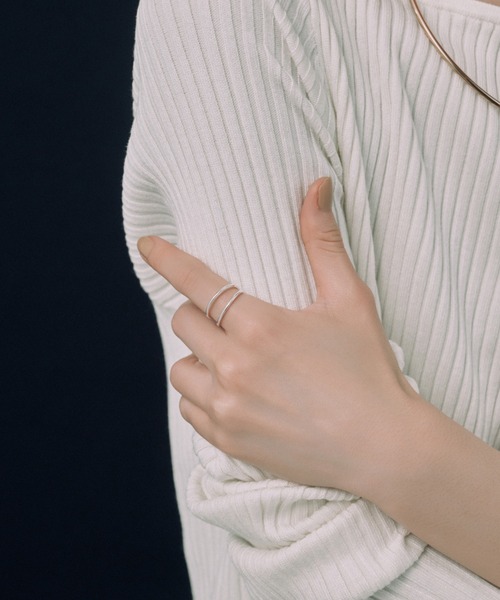 novice（ノーヴィス）の「【novice】Double Line Ring［Silver925］（リング・レディース・シルバー・13/11/9）」の3枚目の写真