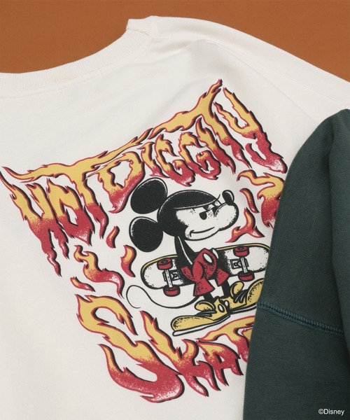 PAGEBOY（ページボーイ）の「ミッキー／ヴィンテージライクスウェット（スウェット・レディース・ネイビー/グリーン/ホワイト・FREE）」の6枚目の写真