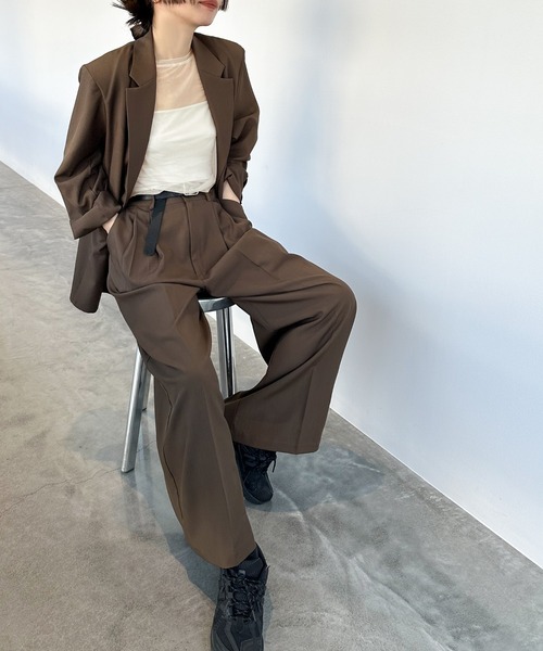 select MOCA by son（セレクトモカバイソン）の「センターラインシアーロングトップス（Tシャツ/カットソー・レディース・グレイッシュベージュ/アイボリー/ブラック・FREE）」の8枚目の写真