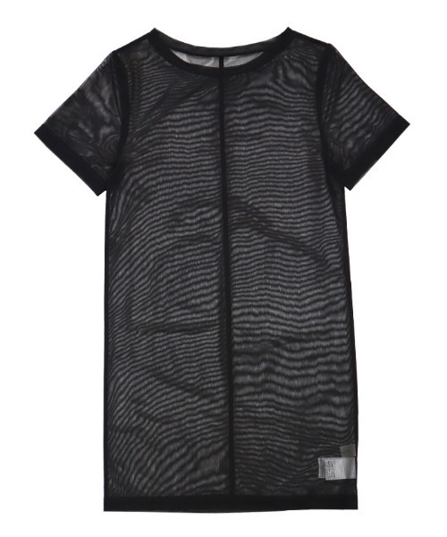 select MOCA by son（セレクトモカバイソン）の「センターラインシアーロングトップス（Tシャツ/カットソー・レディース・グレイッシュベージュ/アイボリー/ブラック・FREE）」の12枚目の写真