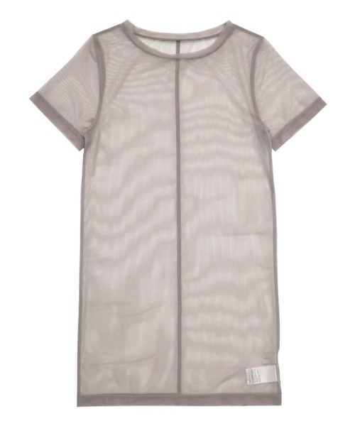 select MOCA by son（セレクトモカバイソン）の「センターラインシアーロングトップス（Tシャツ/カットソー・レディース・グレイッシュベージュ/アイボリー/ブラック・FREE）」の11枚目の写真