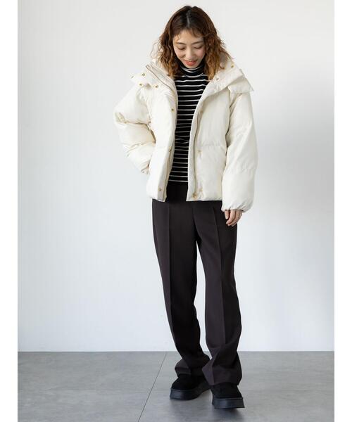 Lugnoncure(ルノンキュール)の「リブタートルニット(ニット/セーター・レディース・オフホワイト/ブラック/レッド・F)」の22枚目の写真