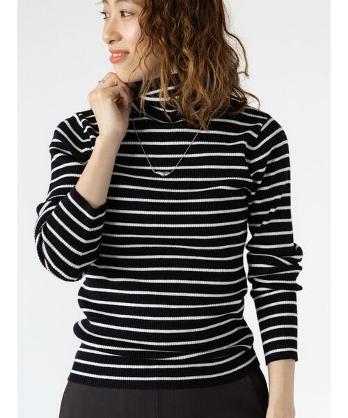 Lugnoncure(ルノンキュール)の「リブタートルニット(ニット/セーター・レディース・オフホワイト/ブラック/レッド・F)」の20枚目の写真