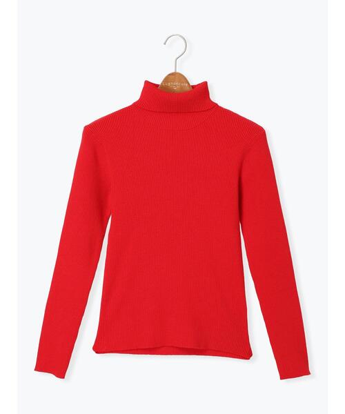 Lugnoncure(ルノンキュール)の「リブタートルニット(ニット/セーター・レディース・オフホワイト/ブラック/レッド・F)」の10枚目の写真