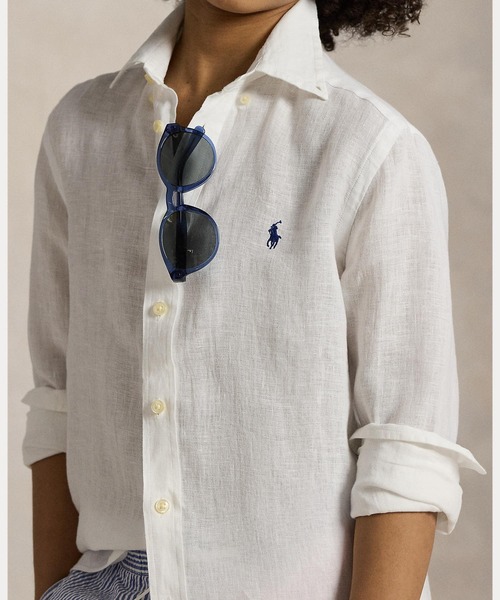 POLO RALPH LAUREN CHILDRENSWEAR（ポロ ラルフ ローレン チルドレンズウェア）の「リネン シャツ（シャツ/ブラウス・キッズ・ホワイト・L/M/S/XL）」の5枚目の写真