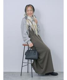 Samansa Mos2 blue | 前後2wayフェイクウールジャンスカ(ワンピース)