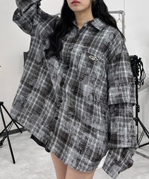 Figments | フェイクレイヤードチェックシャツ(シャツ/ブラウス)