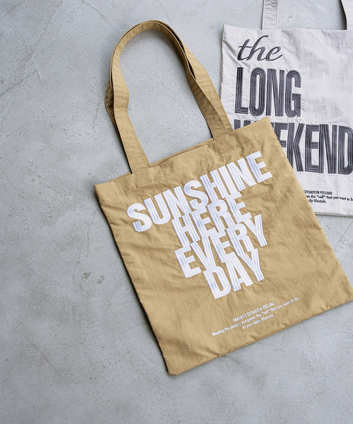 LE TALON（ルタロン）の「《追加》LE TALON メッセージトート2（トートバッグ・レディース・アイボリー/グレー/ピンク/ブラウン/グリーン/ベージュ・FREE）」の4枚目の写真