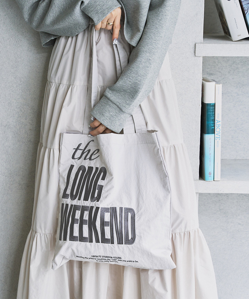 LE TALON（ルタロン）の「《追加》LE TALON メッセージトート2（トートバッグ・レディース・アイボリー/グレー/ピンク/ブラウン/グリーン/ベージュ・FREE）」の3枚目の写真