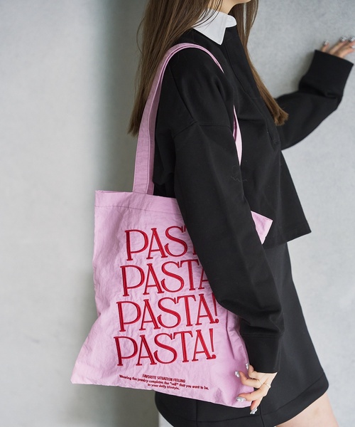 LE TALON（ルタロン）の「《追加》LE TALON メッセージトート2（トートバッグ・レディース・アイボリー/グレー/ピンク/ブラウン/グリーン/ベージュ・FREE）」の6枚目の写真