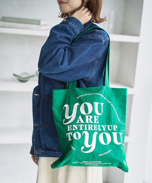 LE TALON（ルタロン）の「《追加》LE TALON メッセージトート2（トートバッグ・レディース・アイボリー/グレー/ピンク/ブラウン/グリーン/ベージュ・FREE）」の5枚目の写真