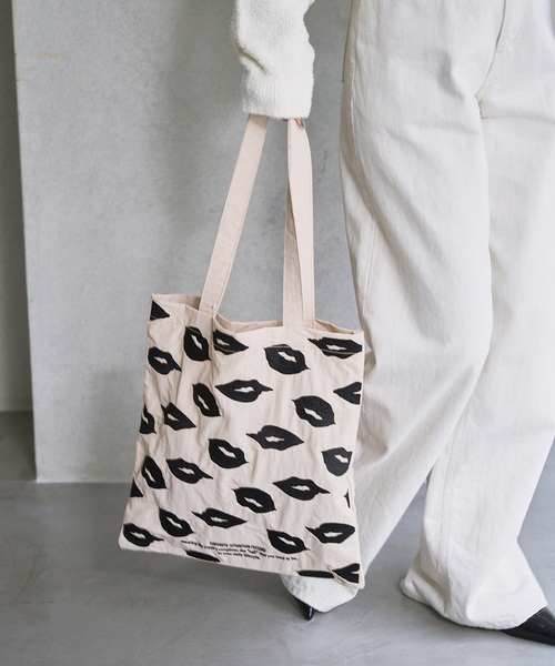 LE TALON（ルタロン）の「《追加》LE TALON メッセージトート2（トートバッグ・レディース・アイボリー/グレー/ピンク/ブラウン/グリーン/ベージュ・FREE）」の10枚目の写真