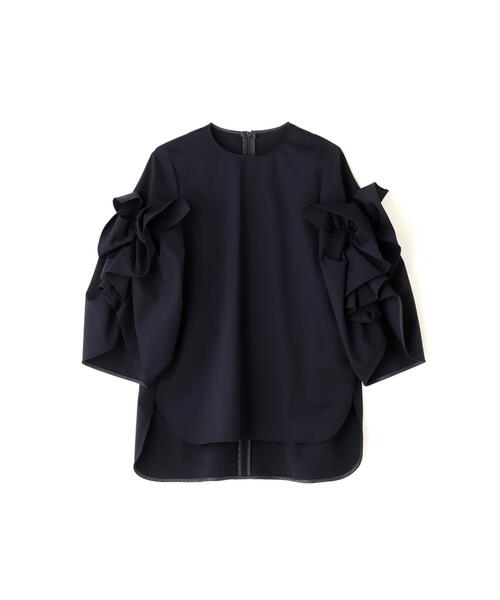 未使用タグ付✨ルフィル ハイストレッチポンチジャージートップス パープル LE PHIL（ルフィル）の「◇ハイストレッチポンチカットソー（Tシャツ