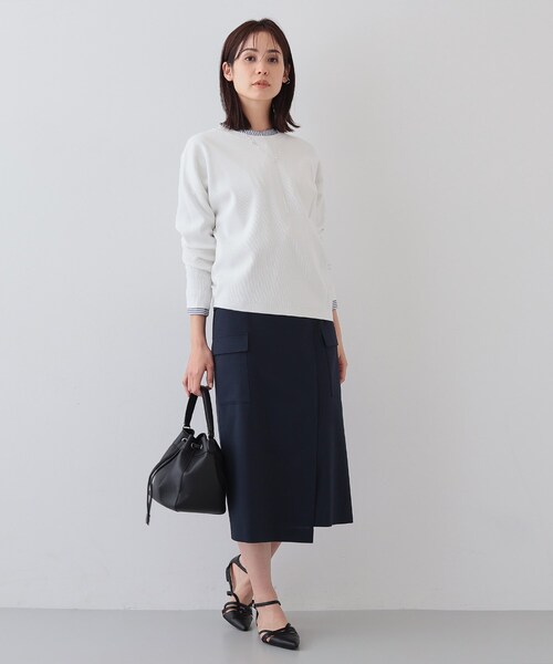 INDIVI（インディヴィ）の「【洗える】アシメデザイン ドルマンスリーブニット（ニット/セーター・レディース・ベージュ/ライトグリーン/アイボリー/スモーキーグリーン系/チャコールグレー・05/13/15 /34/38/19）」の17枚目の写真