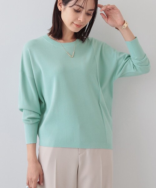 INDIVI（インディヴィ）の「【洗える】アシメデザイン ドルマンスリーブニット（ニット/セーター・レディース・ベージュ/ライトグリーン/アイボリー/スモーキーグリーン系/チャコールグレー・05/13/15 /34/38/19）」の18枚目の写真