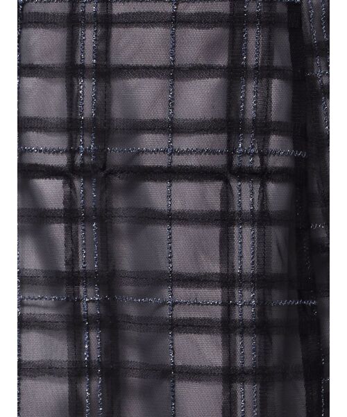 バーバリアイボリー ネイビー チェック フレアスカート バーバリー